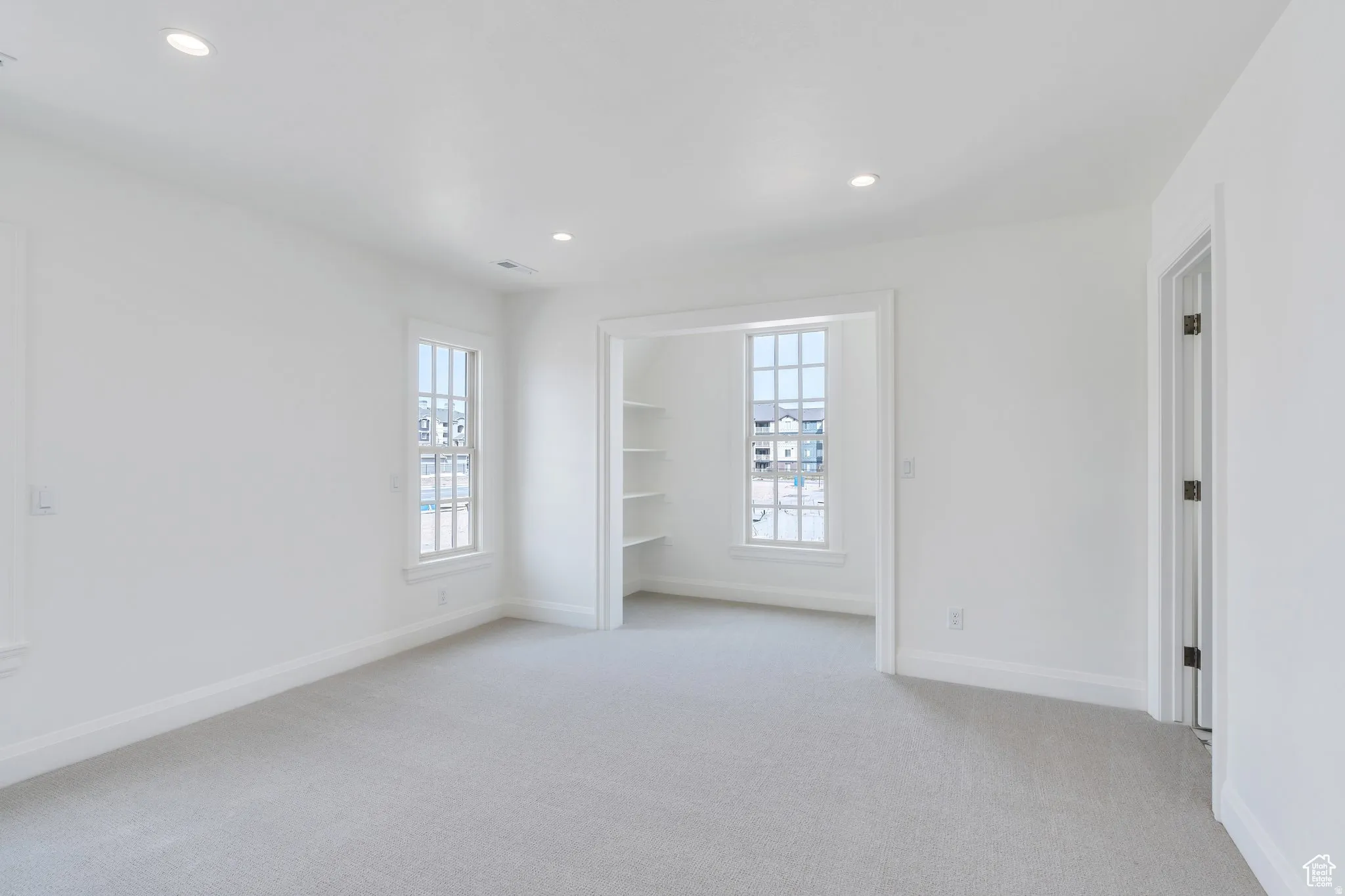 Master bedroom has a reading nook area
