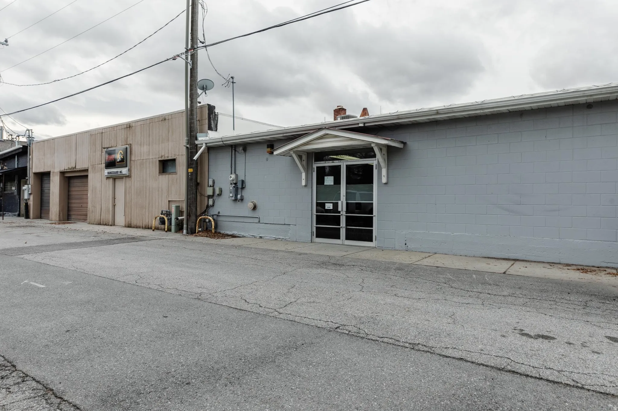 View of building exterior-rear door