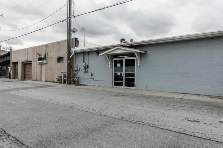 View of building exterior-rear door