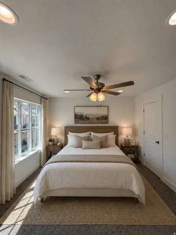 Virtually Staged Primary Bedroom