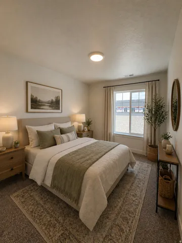 Virtually Staged Guest Bedroom