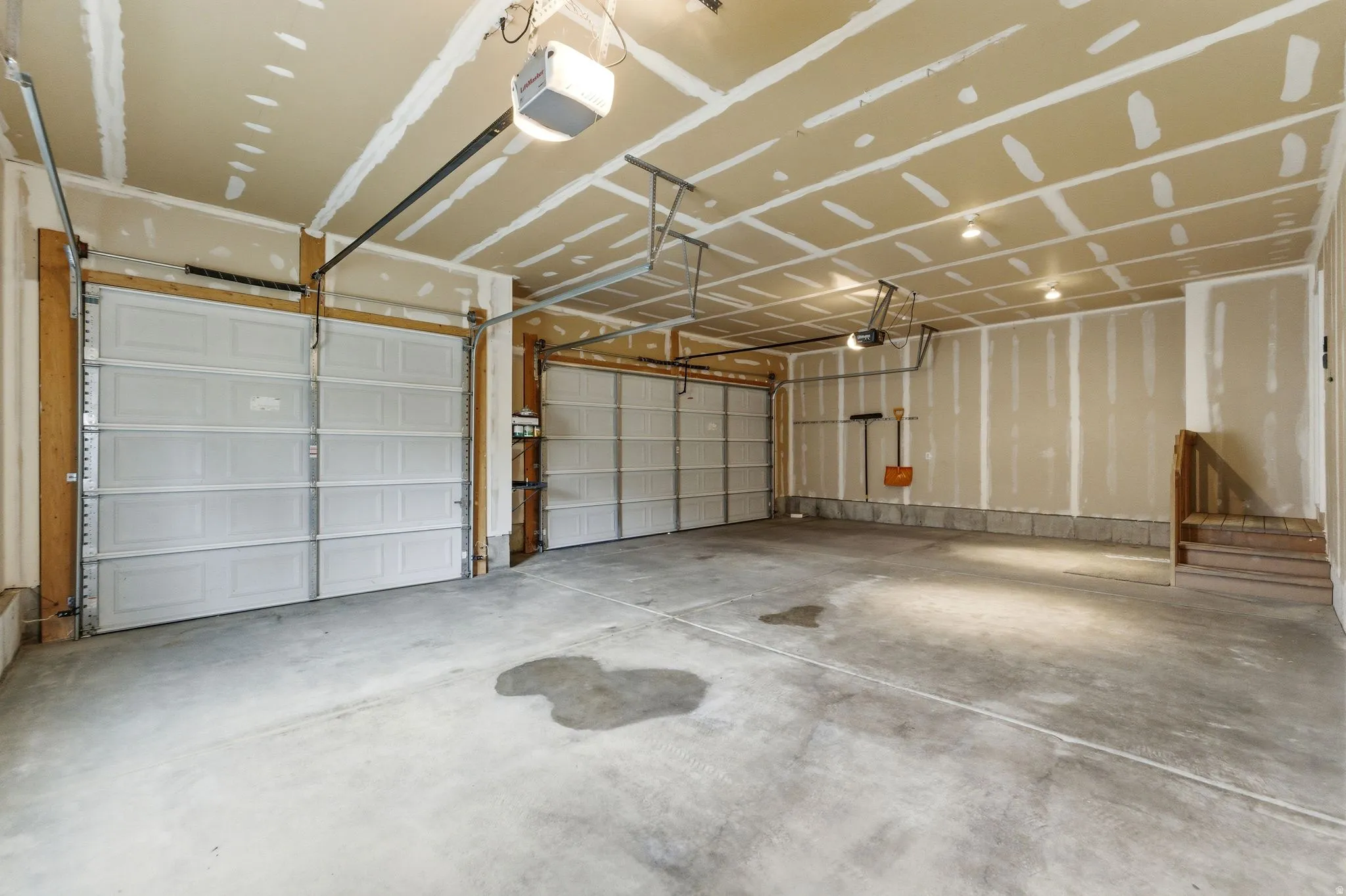 Heated 3 car garage with openers