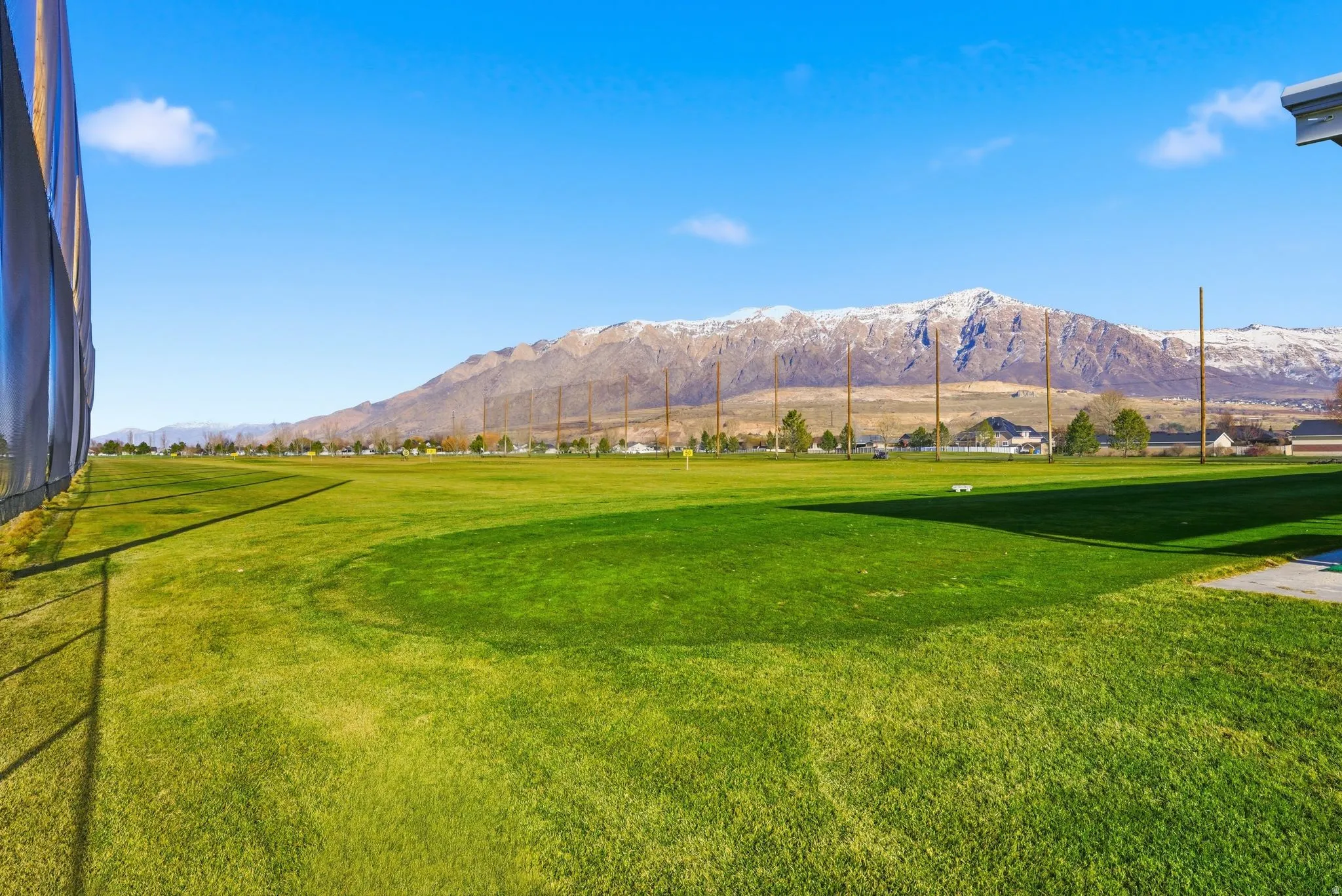 Mountain view on golf course
