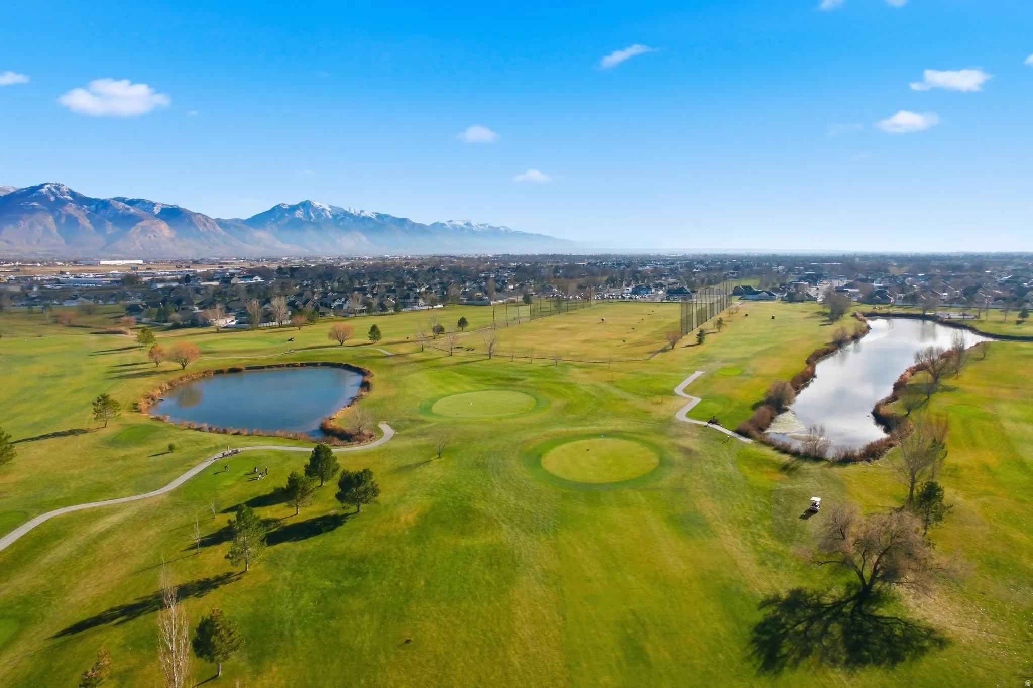 Aerial view of a  golf course