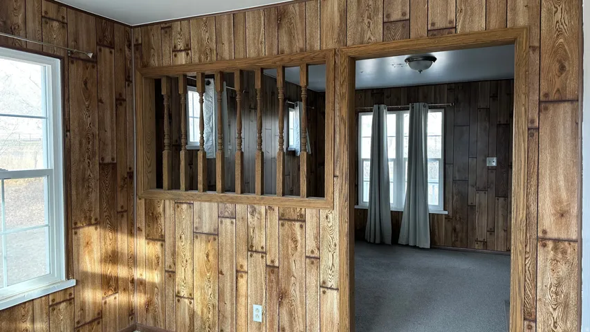 View of horse barn