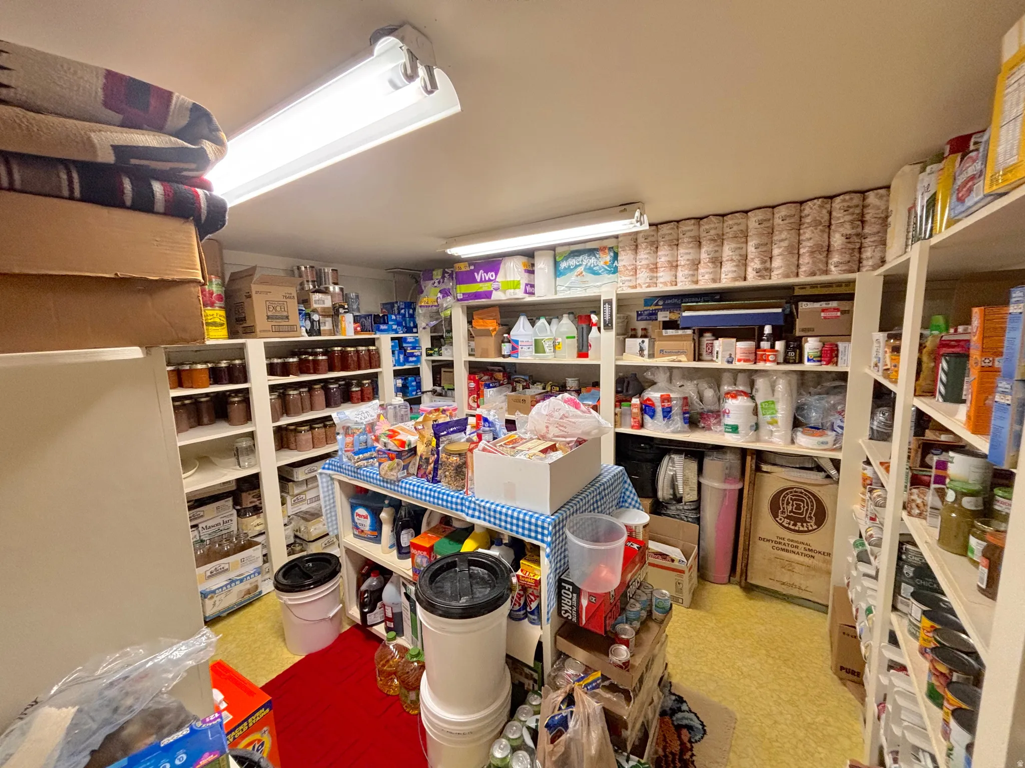 Basement storage room