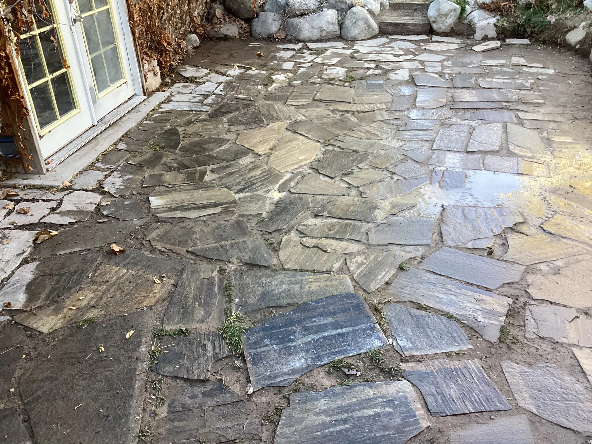 Beautiful stone back patio