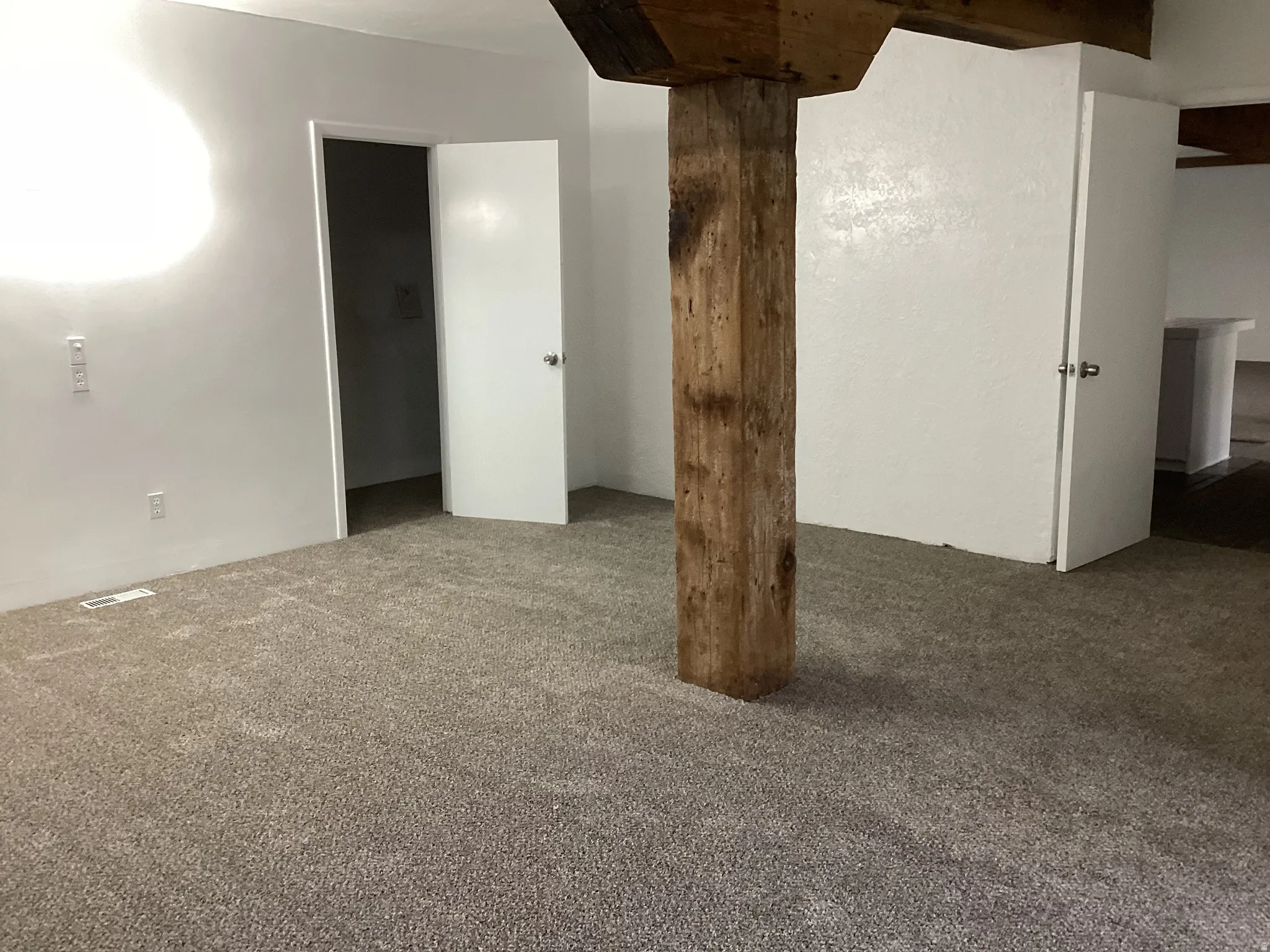 Master bedroom with a walk in closet