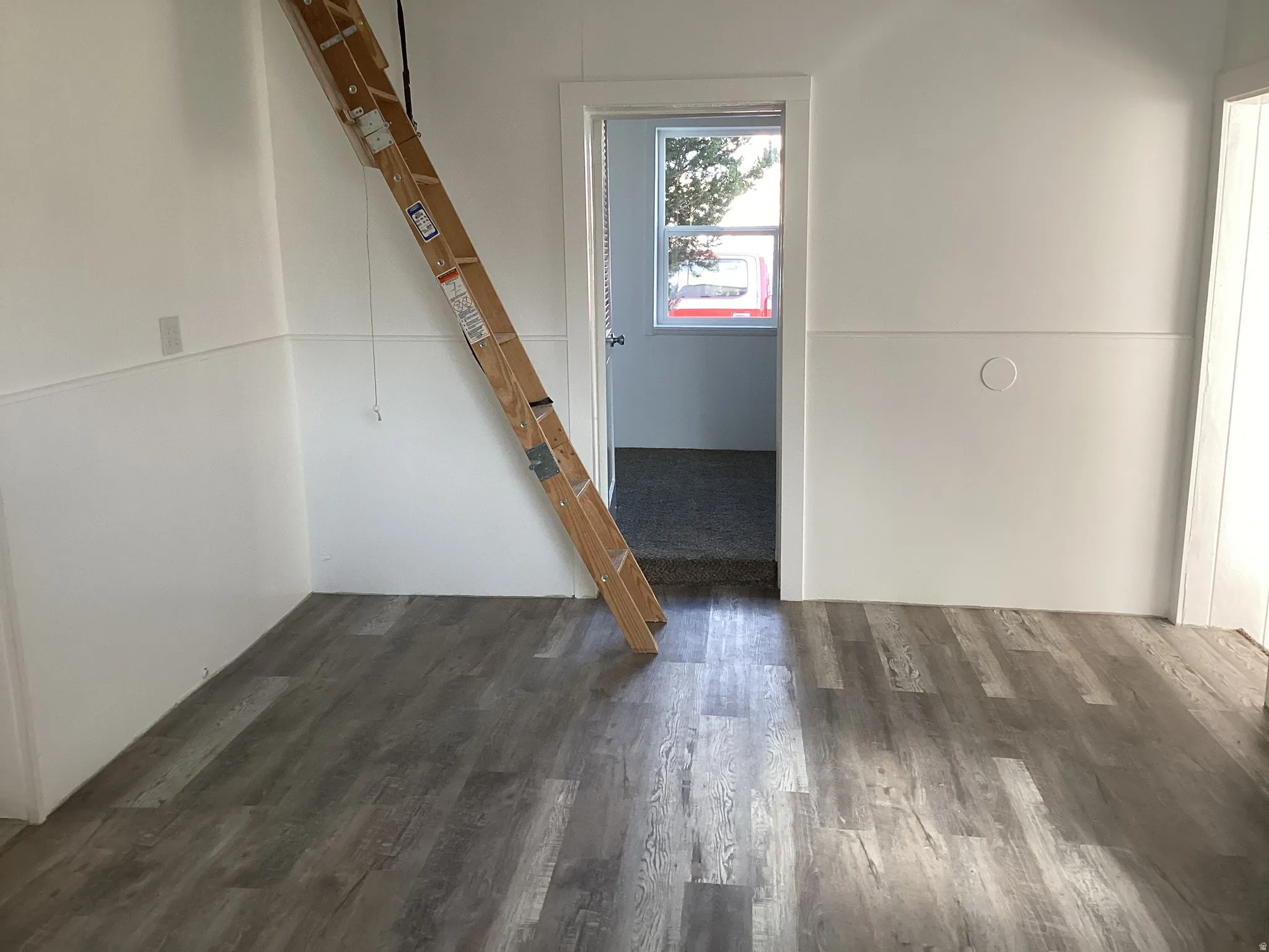 Second kitchen floor, ladder for the loft bedroom, and bedroom