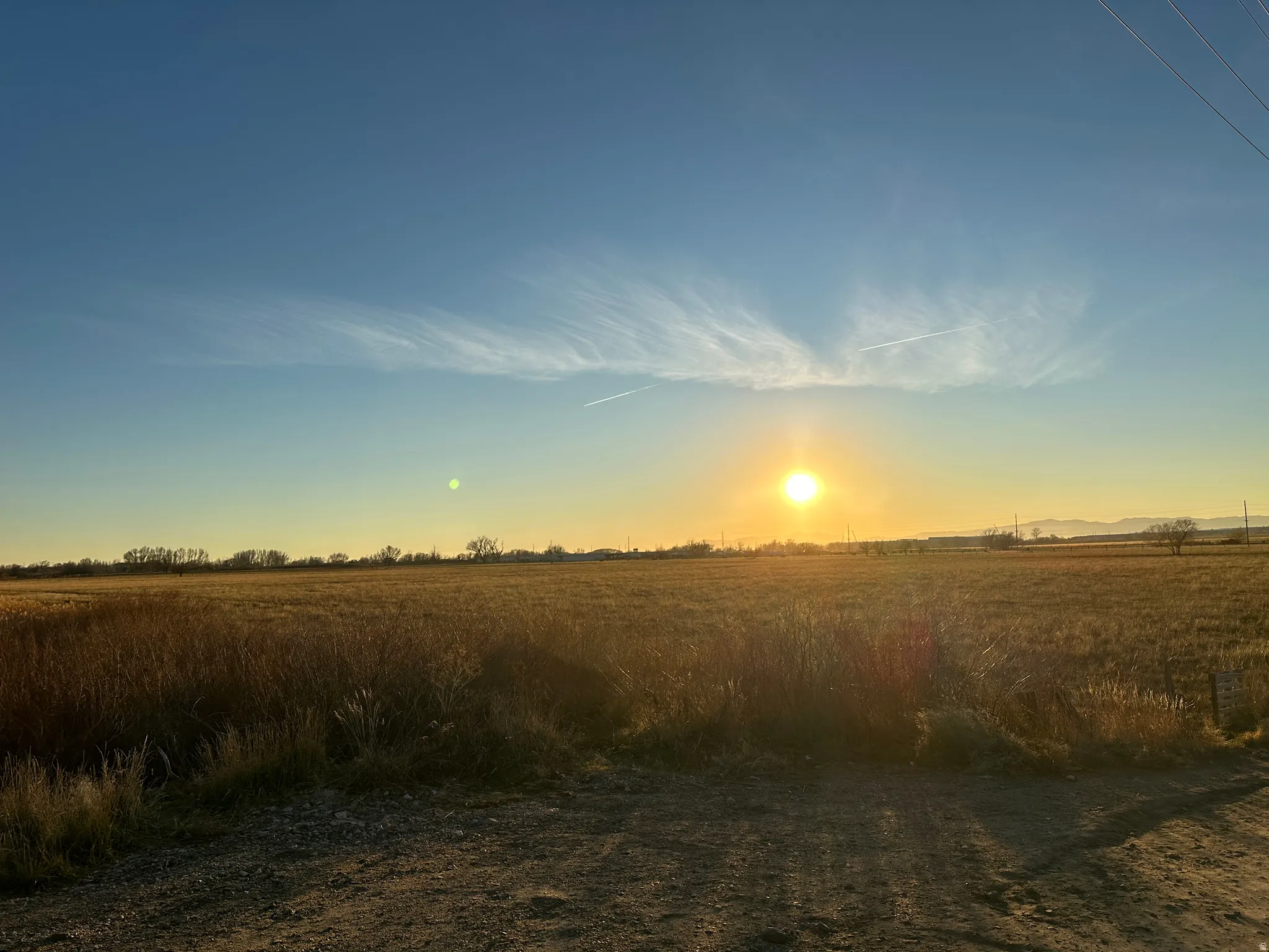 Westward view at dusk