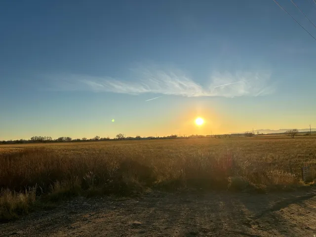 Westward view at dusk