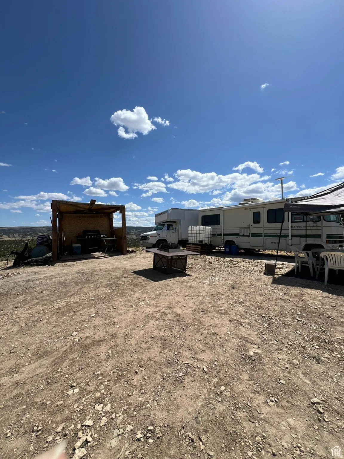 View of yard featuring a gazebo