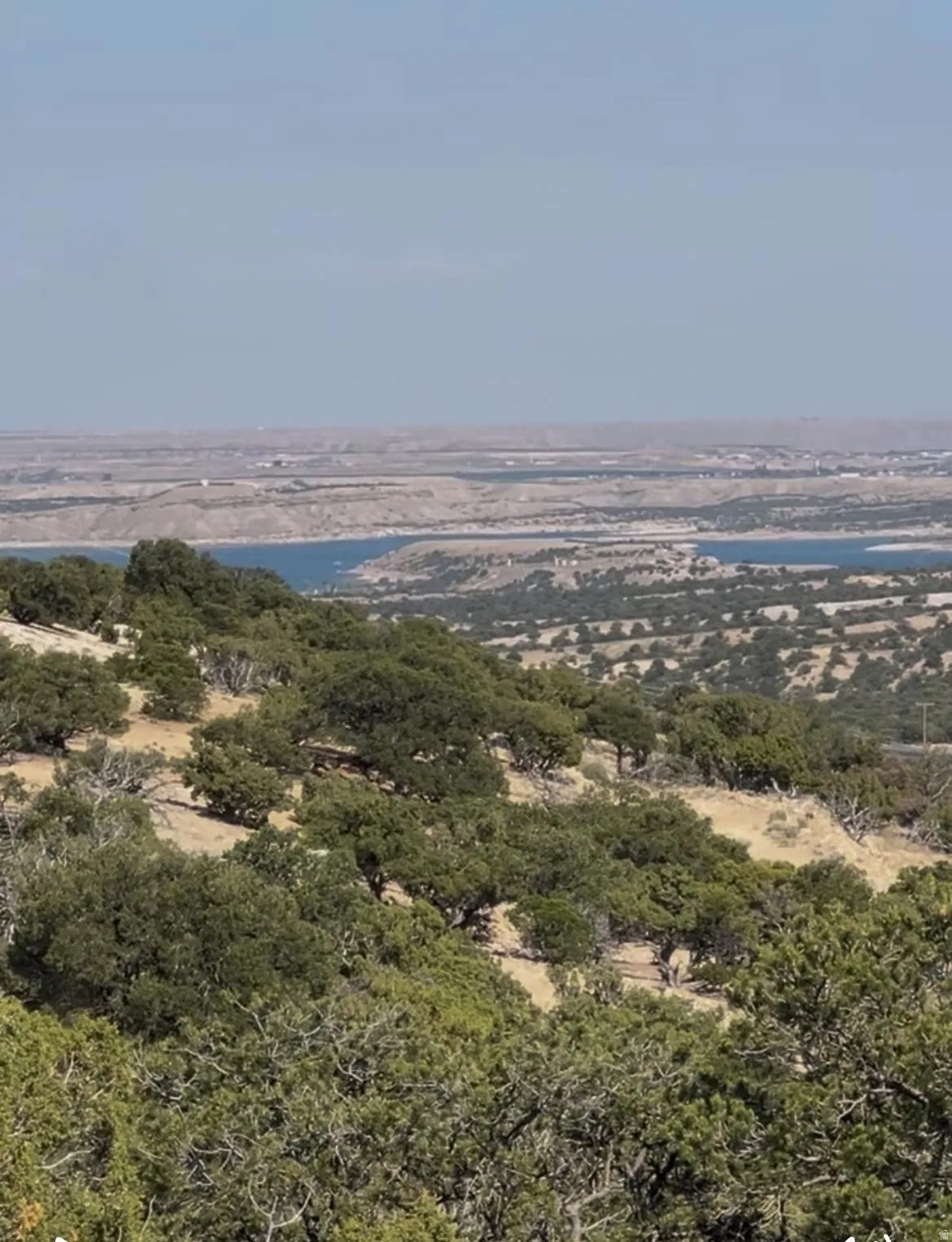 Bird's eye view of a large body of water