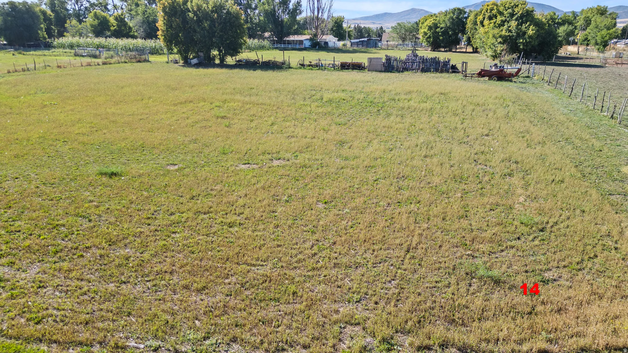 View of yard with a view of countryside