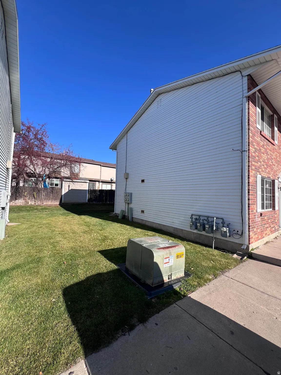 View of home's exterior with brick siding