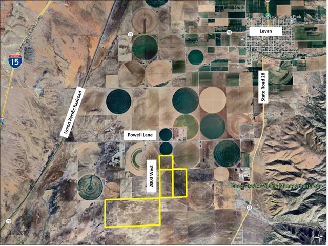 Aerial overview of property's location