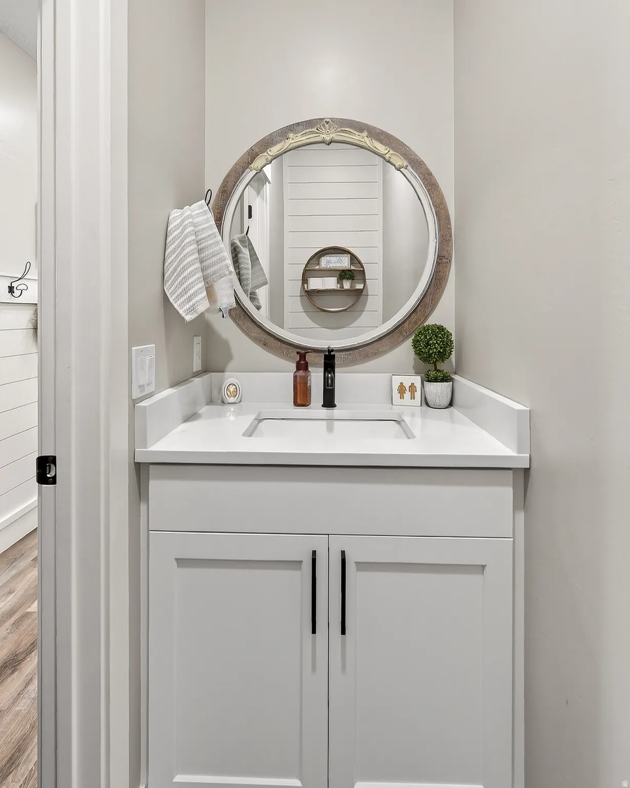 Bathroom featuring vanity