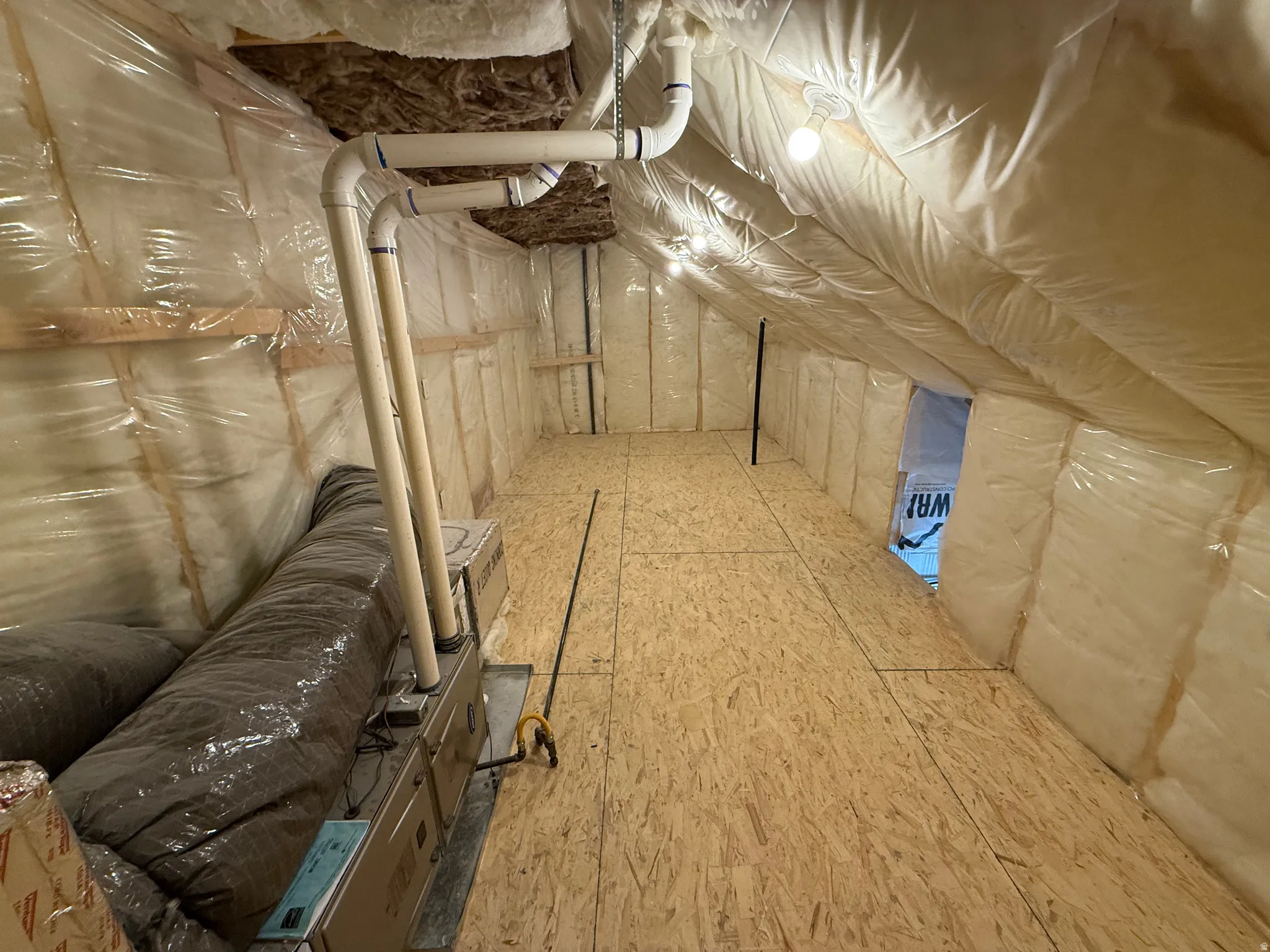 View of unfinished attic