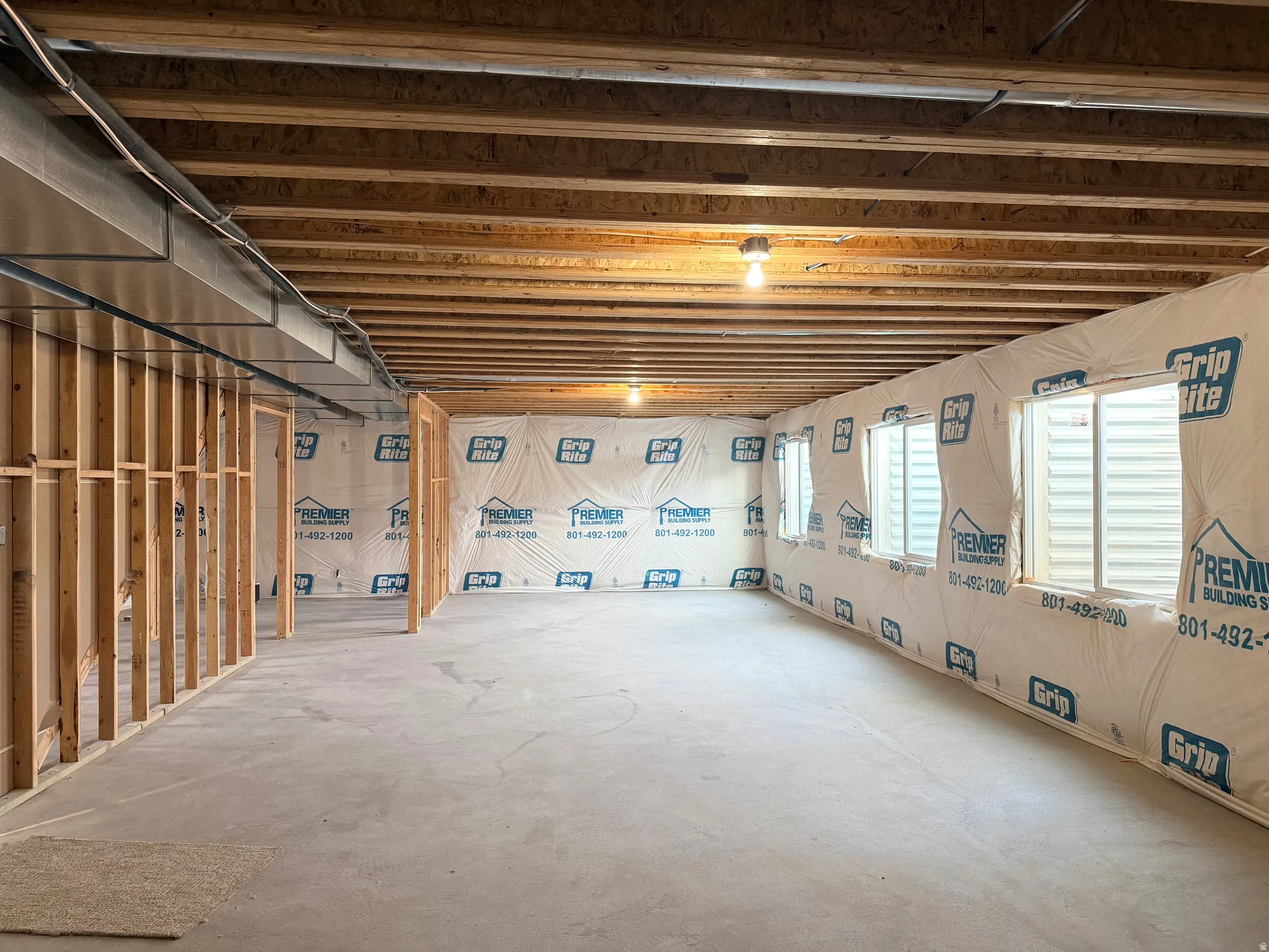 View of unfinished basement