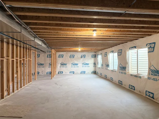 View of unfinished basement
