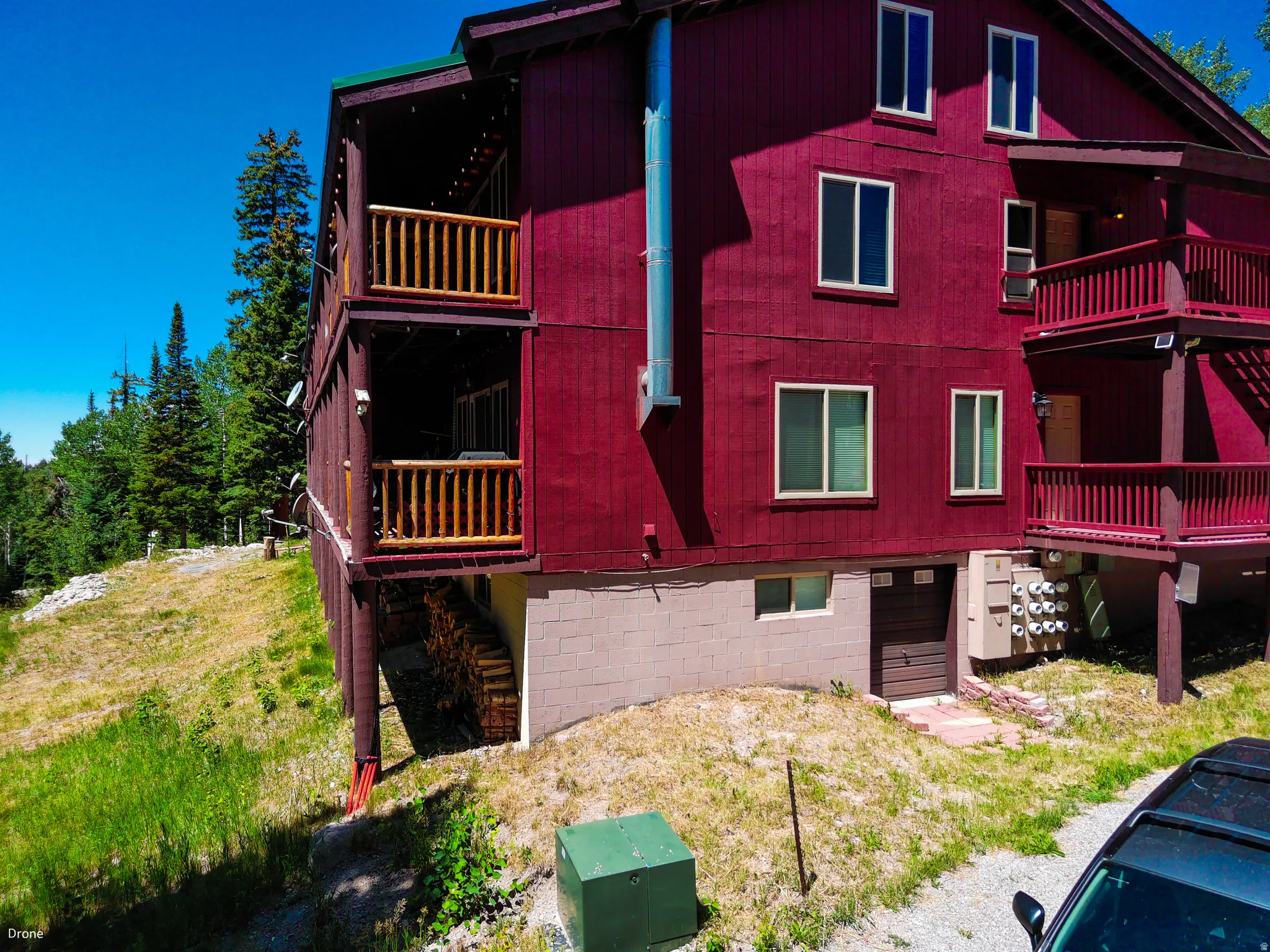 View of front of property featuring a balcony
