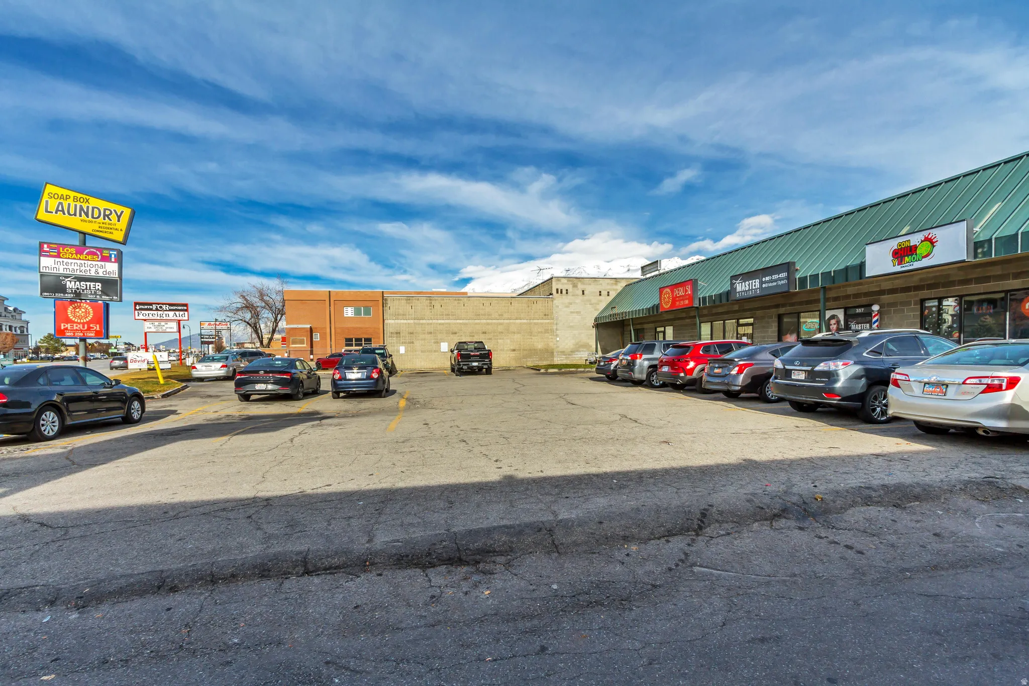 View of uncovered parking lot