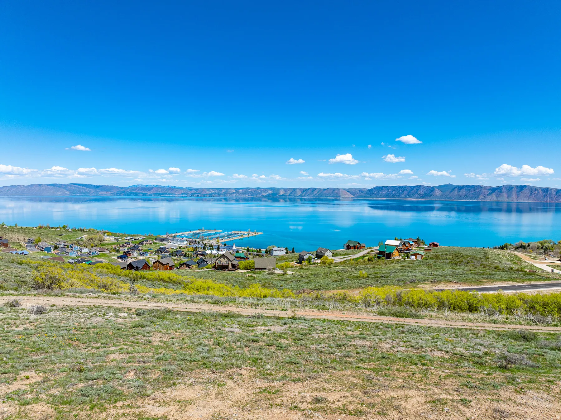 Water view with mountains