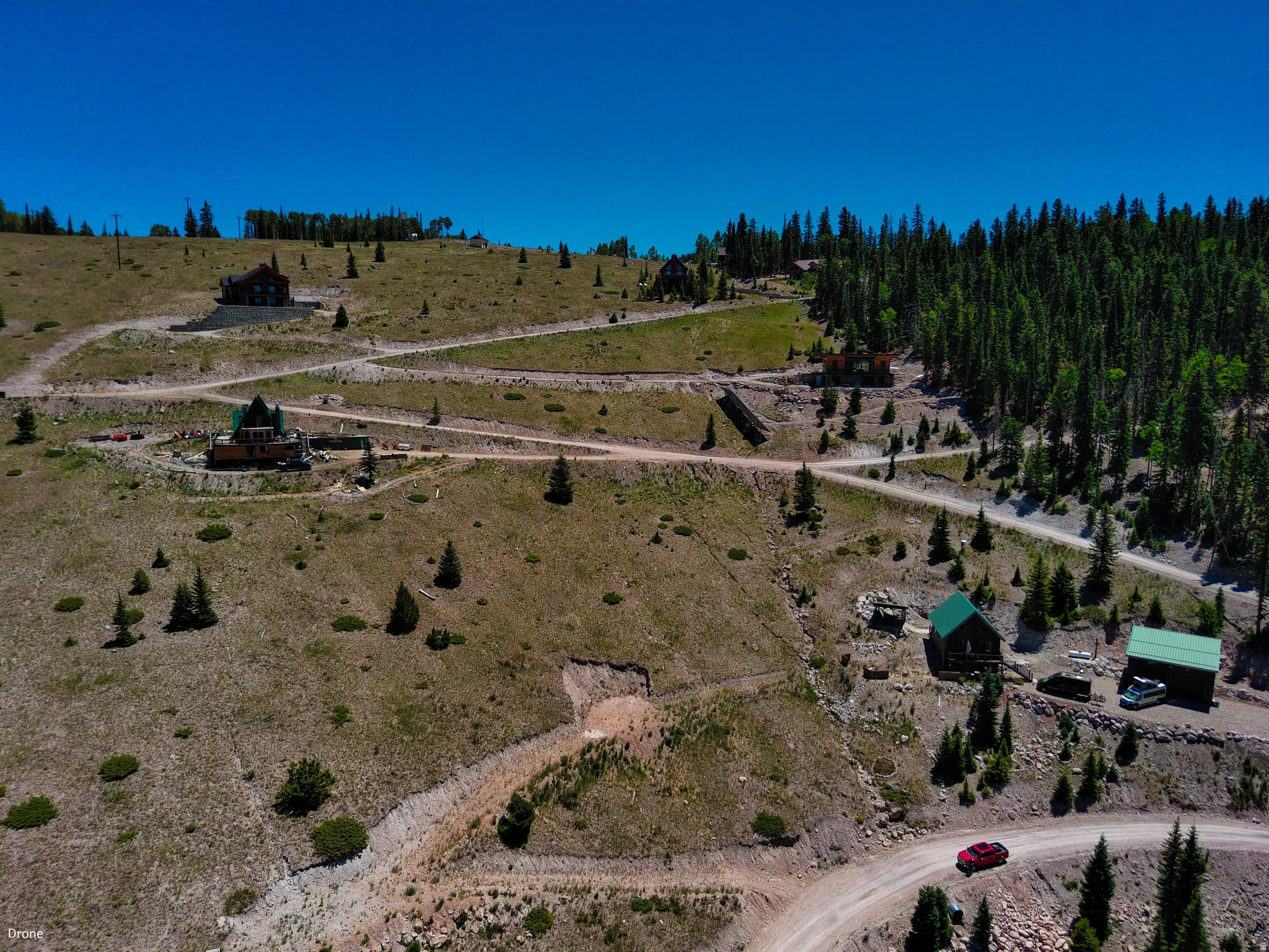 Aerial overview of property's location featuring rural landscape