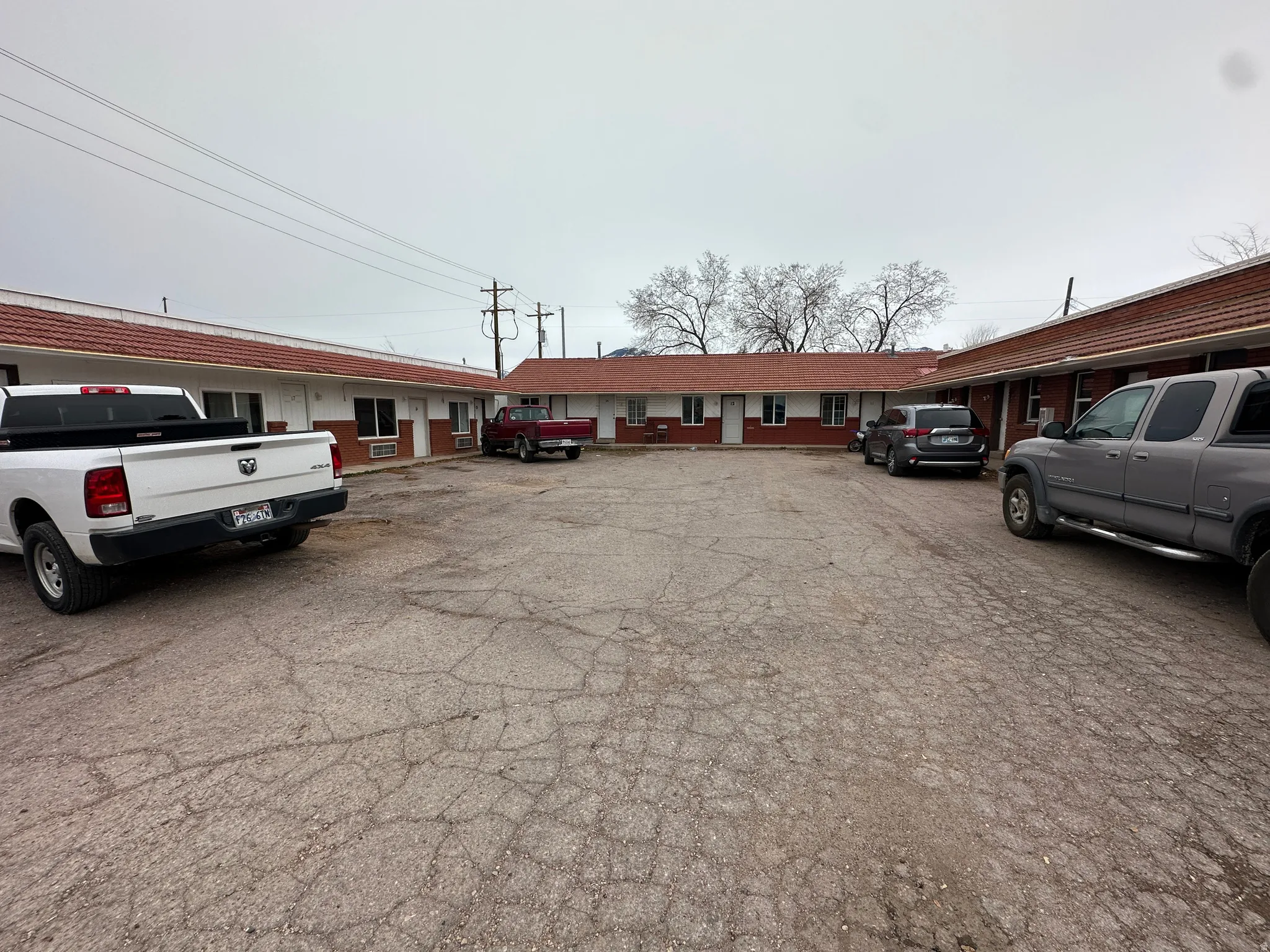 View of uncovered parking lot