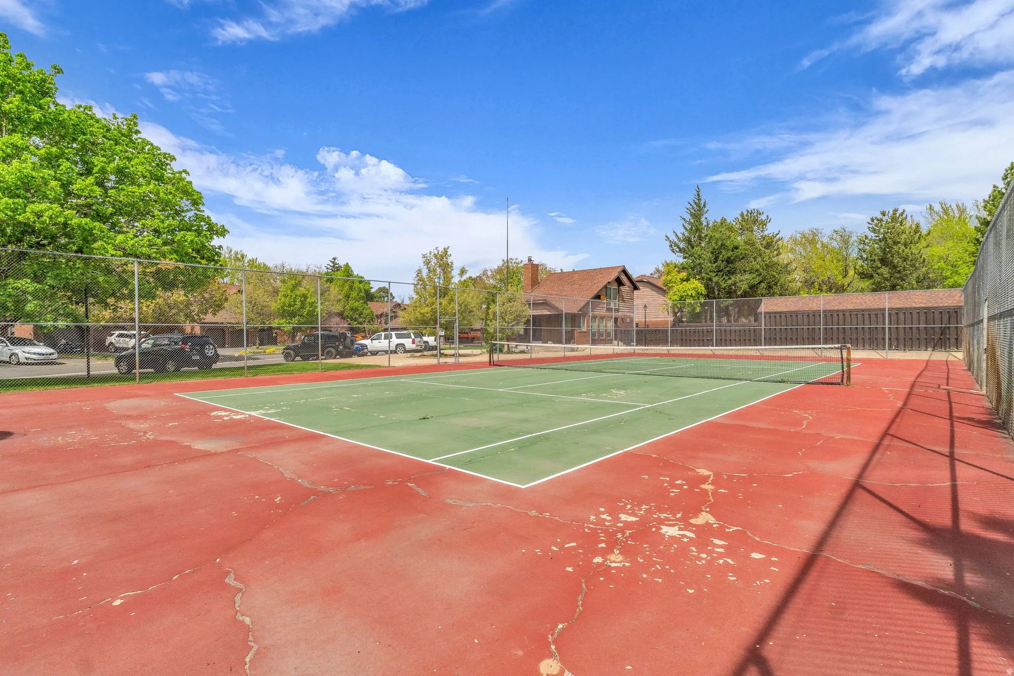 View of tennis court