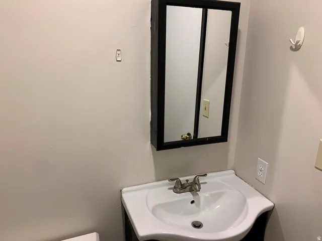 Bathroom featuring vanity
