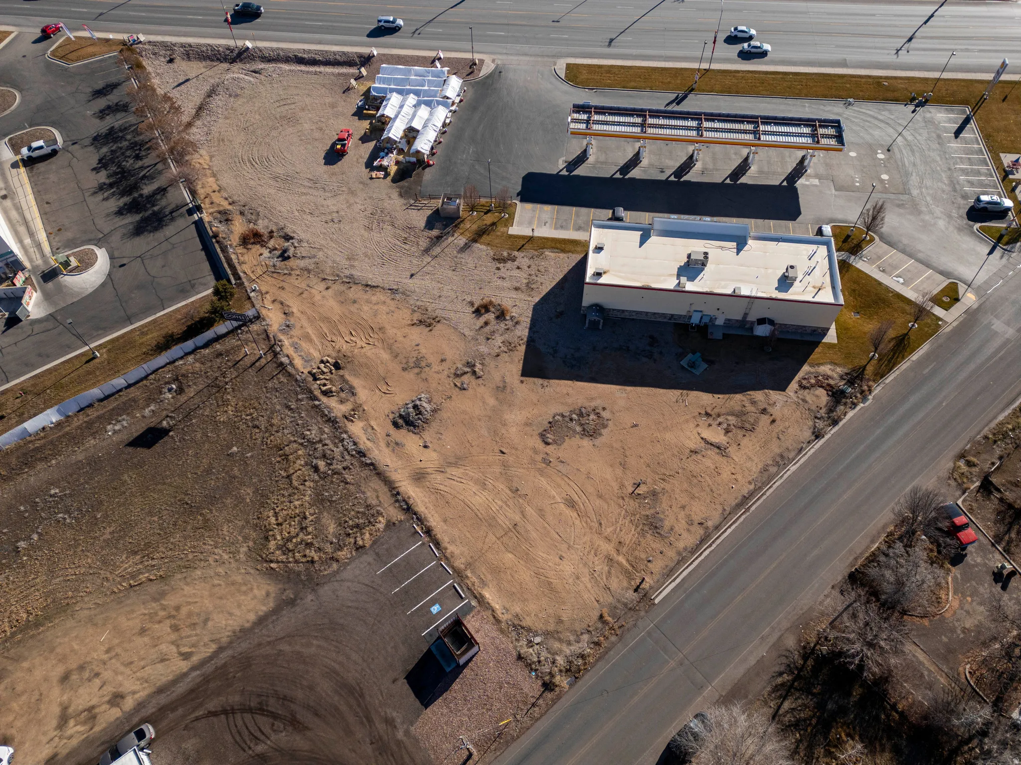 Aerial view of property's location