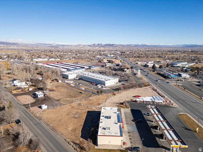 Drone / aerial view of an industrial area