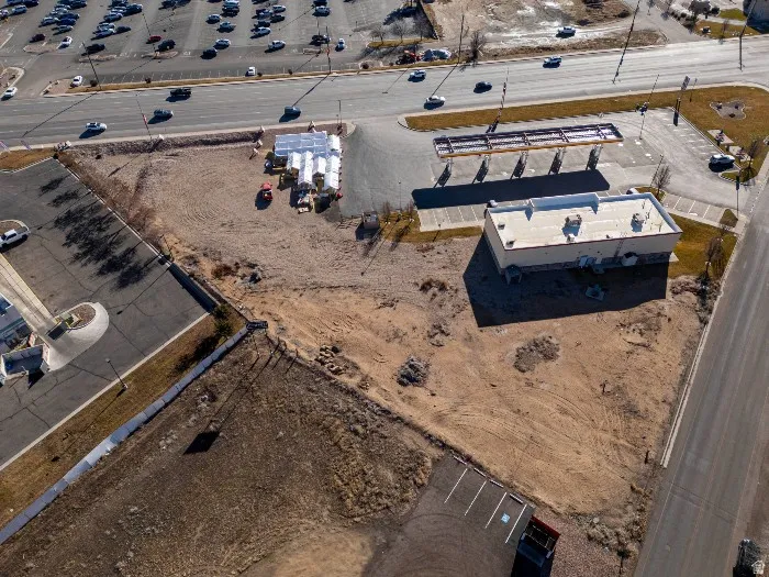 Aerial overview of property's location