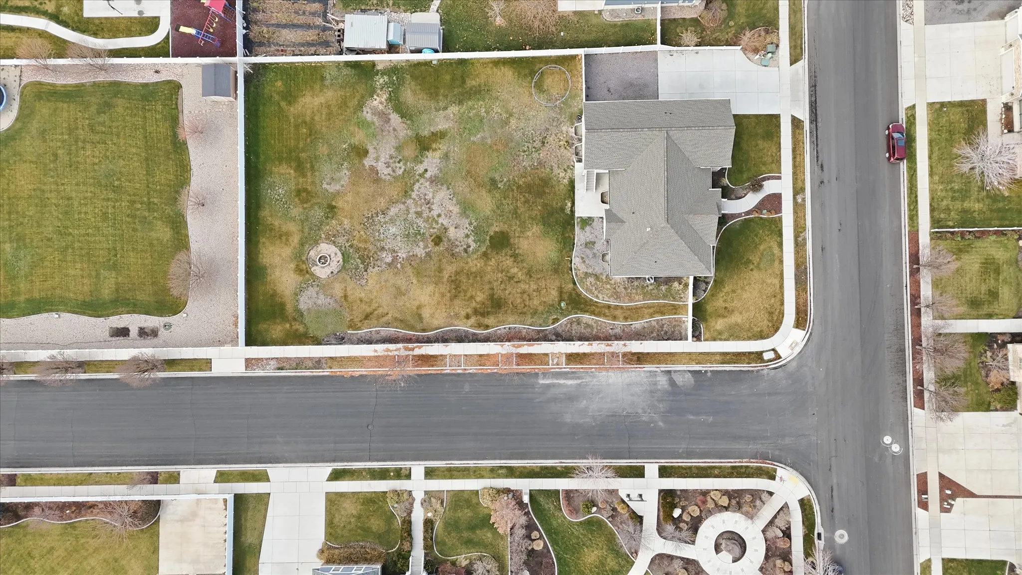 Overhead view of property