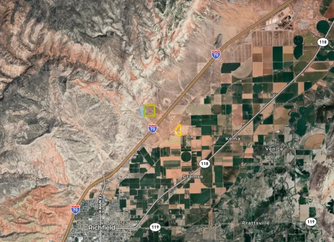 Aerial Map. Depicting the geographic location of the property within a regional context