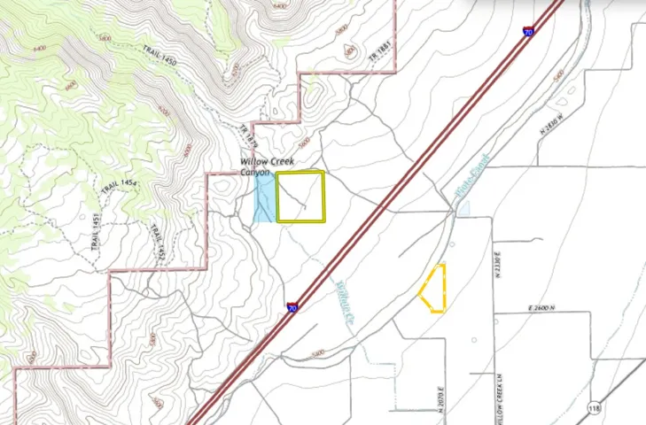 Topographical Map. Illustrating property boundaries and geographic features