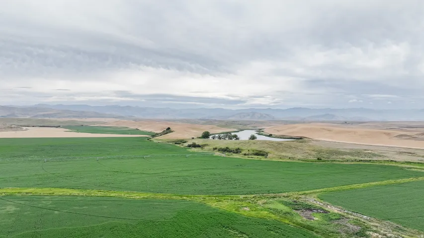 Drone / aerial view of a water and mountain view