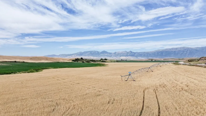 Mountain view with rural landscape