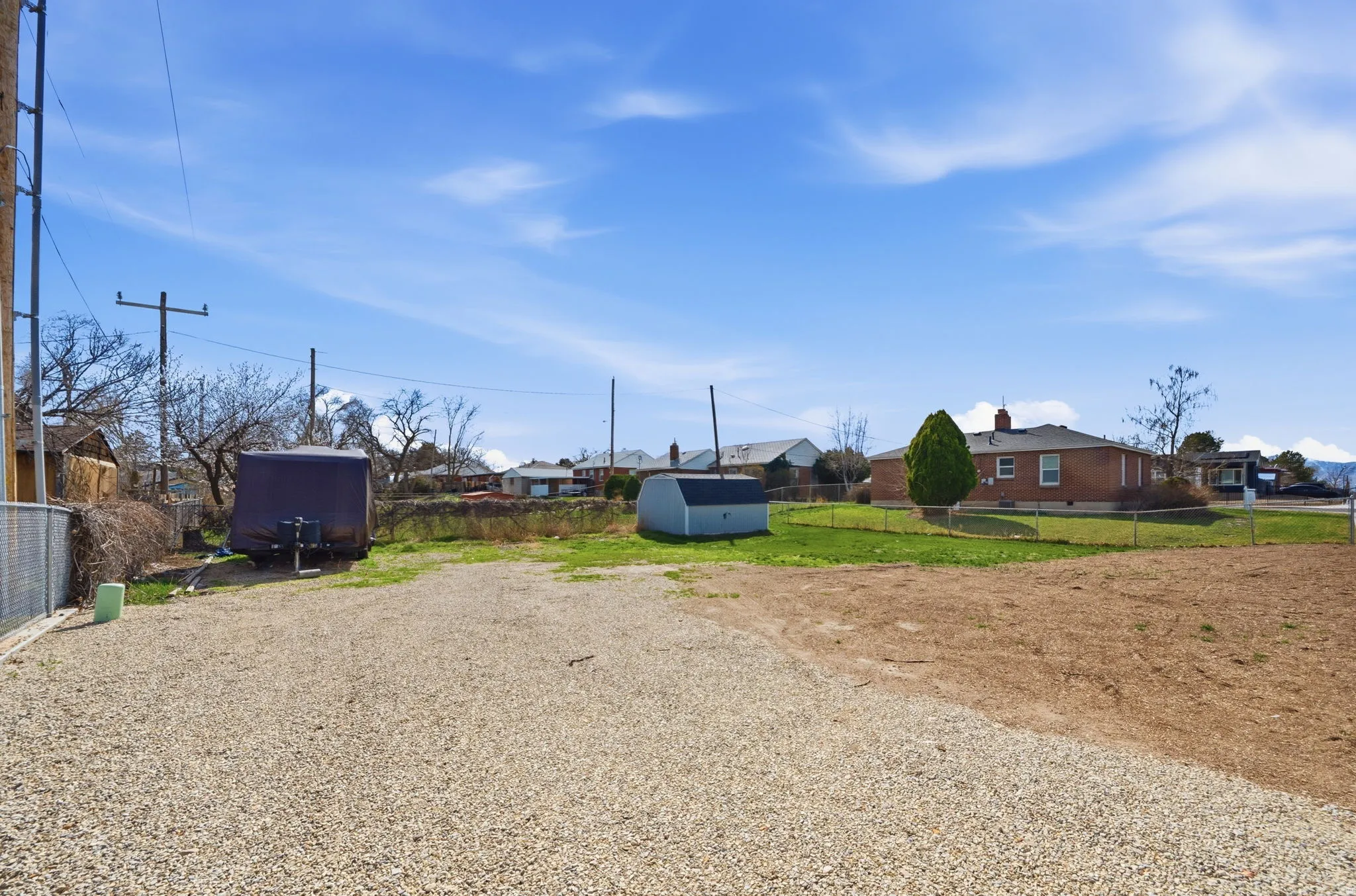 View of yard with a residential view