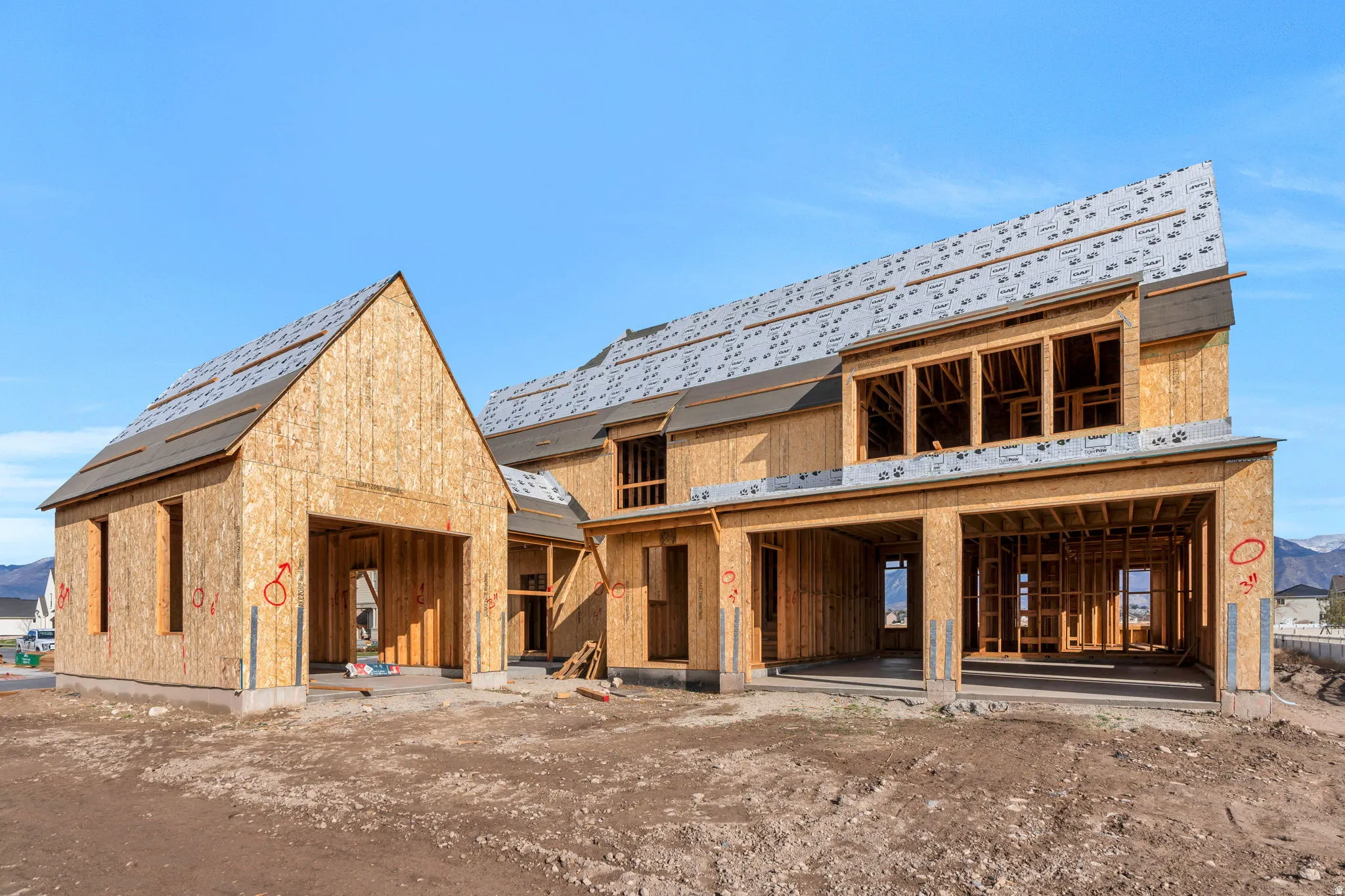 2 garages fit 3 cars total