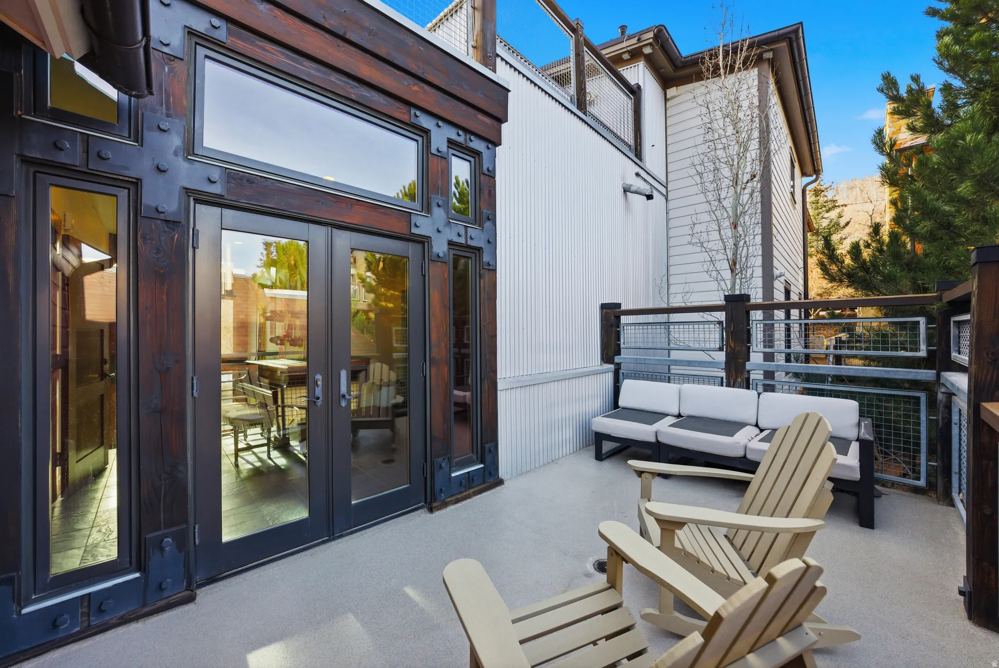View of patio / terrace featuring french doors and outdoor furniture