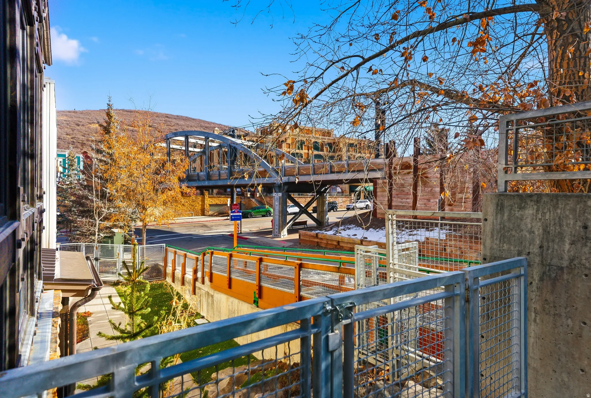 View of yard with a gate