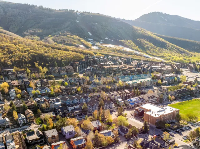 Mountain view with nearby suburban area