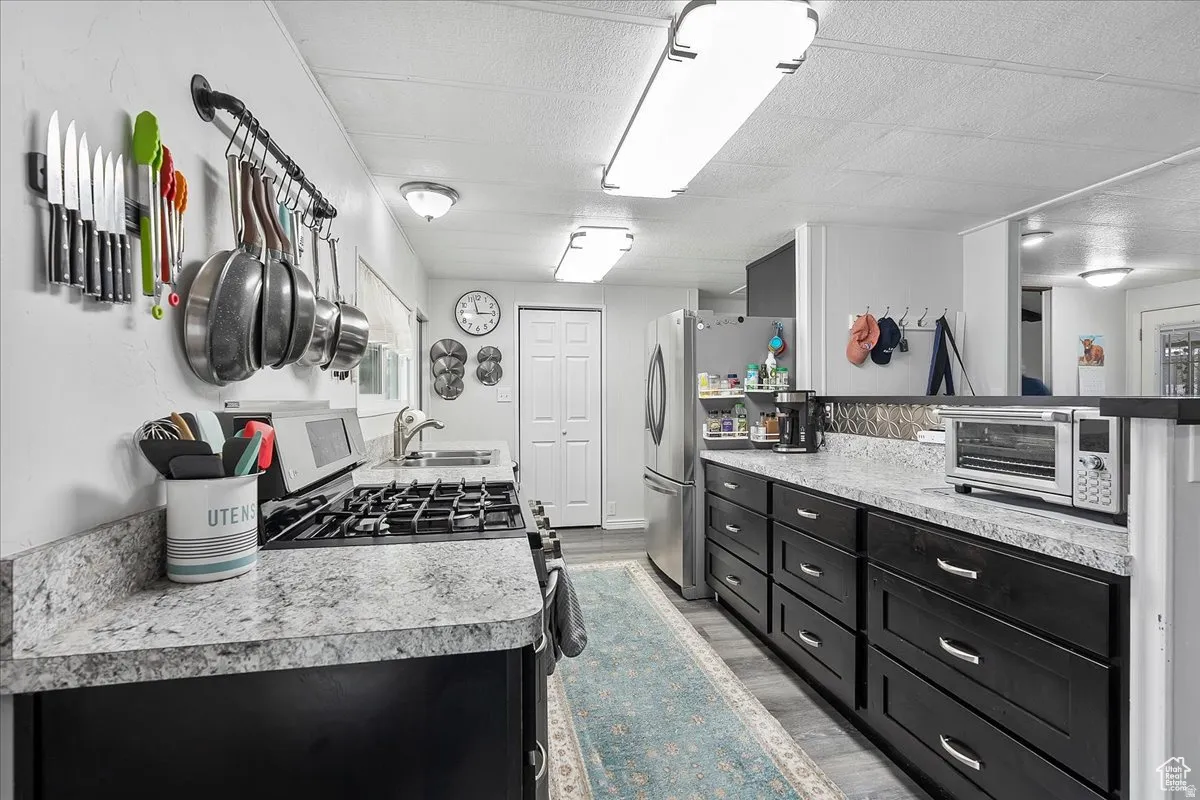 Updated kitchen with lots of storage .  All Appliances included