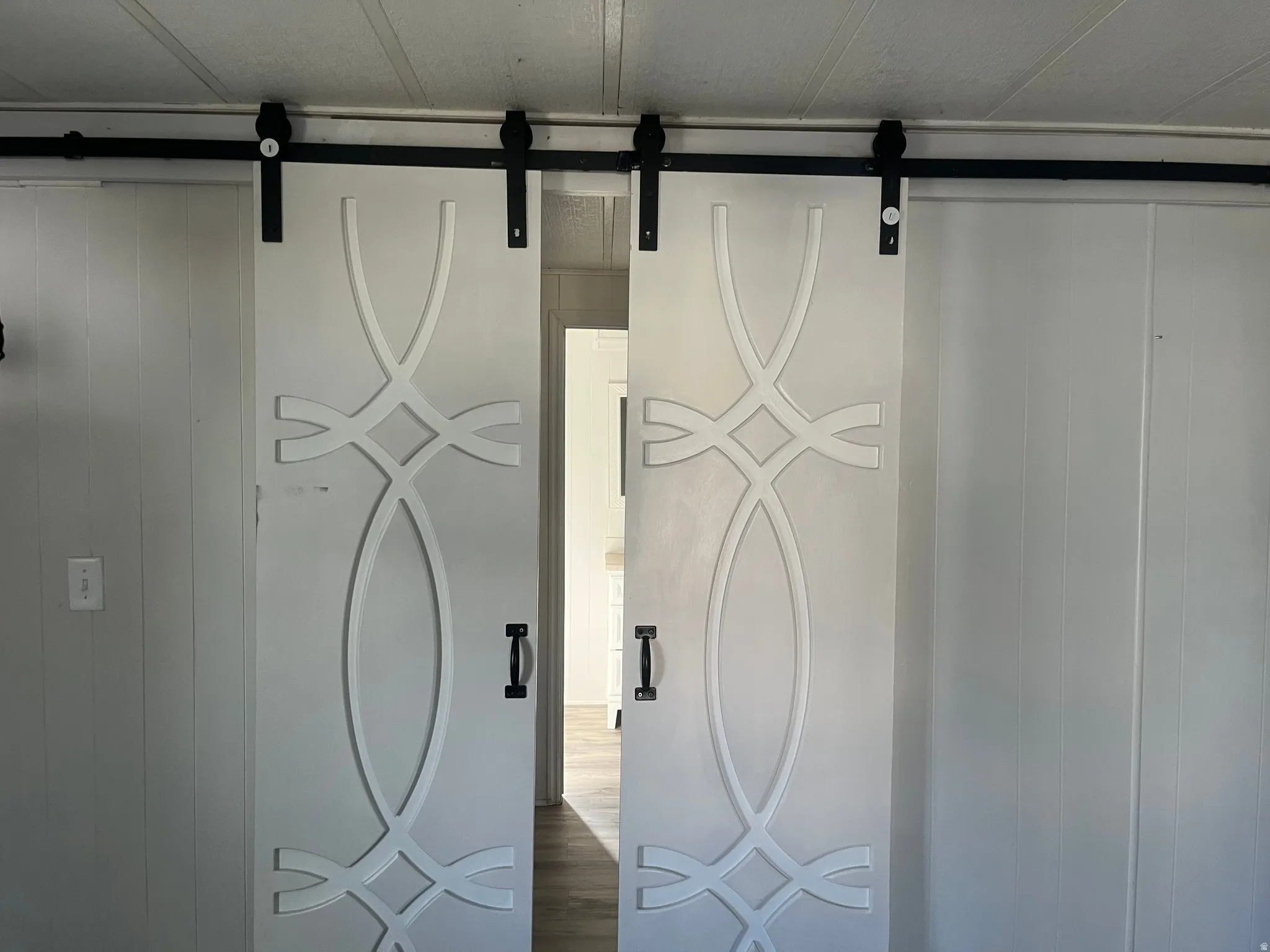 Barn Doors to Bathroom