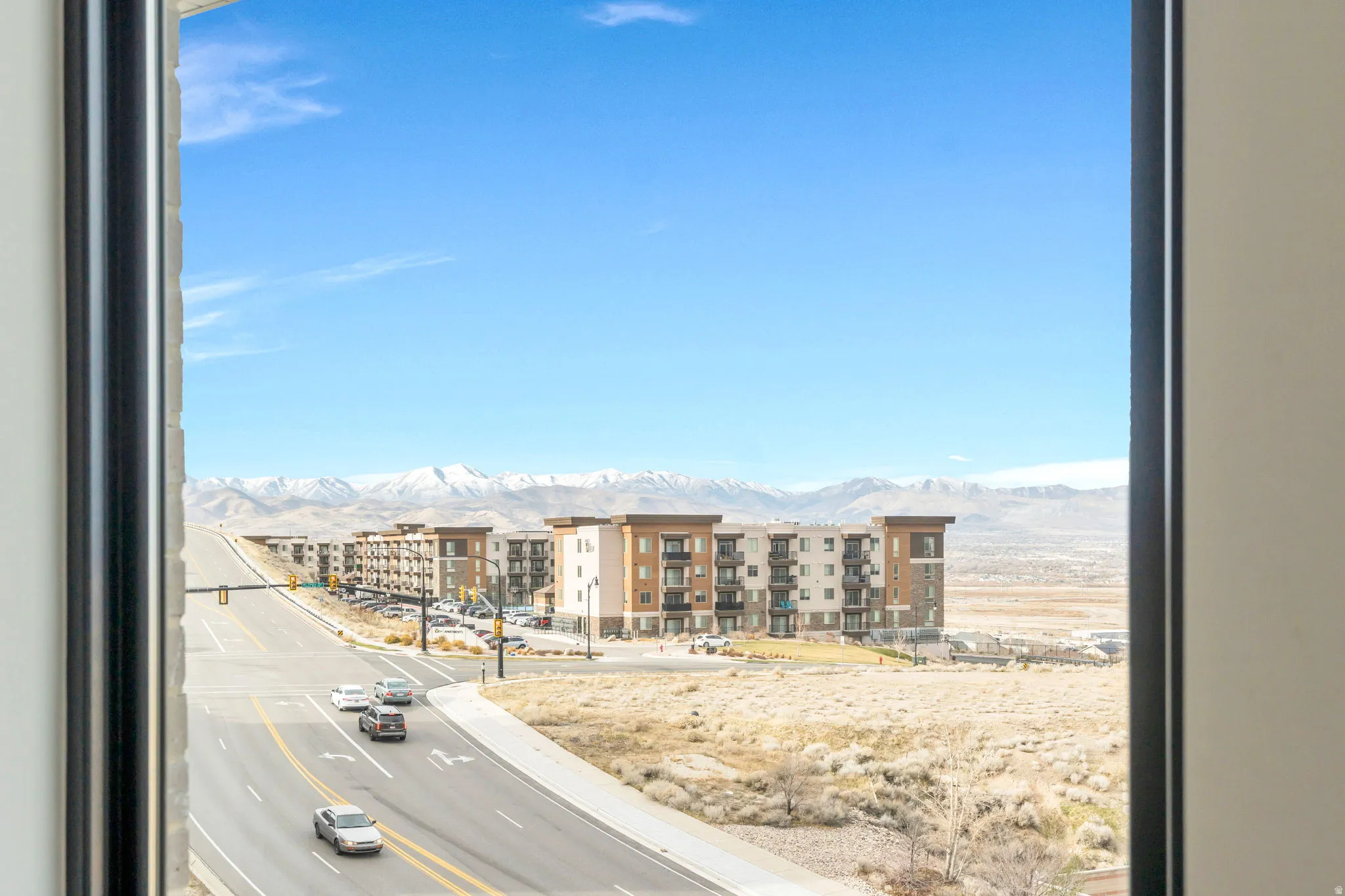 Water view with mountains