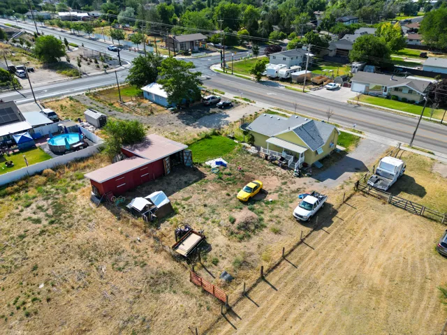 Aerial view of residential area