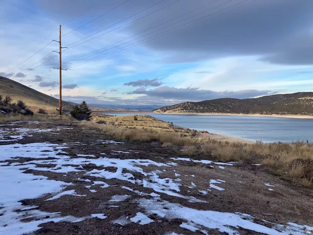 Water view with mountains