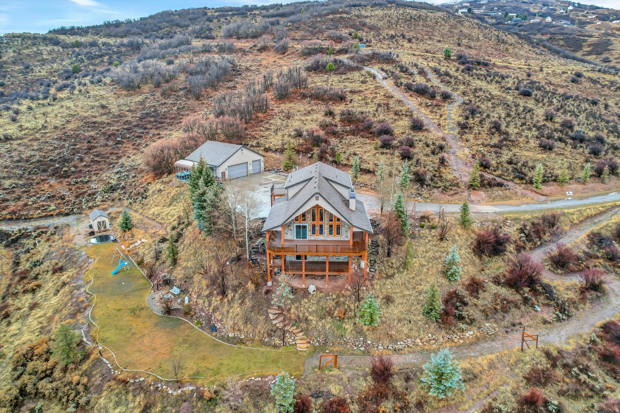 Aerial view of property and surrounding area